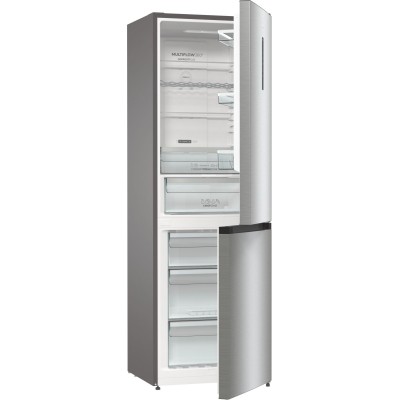 Холодильник з нижн. мороз. камерою Gorenje, 185х60х60см, 2 двері,203(99)л, А++, Total NF, Зона св-ті, Зовн. Диспл, нерж (NRK6192