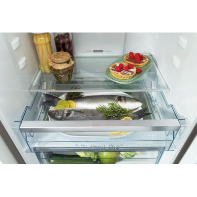 Холодильник з нижн. мороз. камерою Gorenje, 185х60х60см, 2 двері,203(99)л, А++, Total NF, Зона св-ті, Зовн. Диспл, нерж (NRK6192