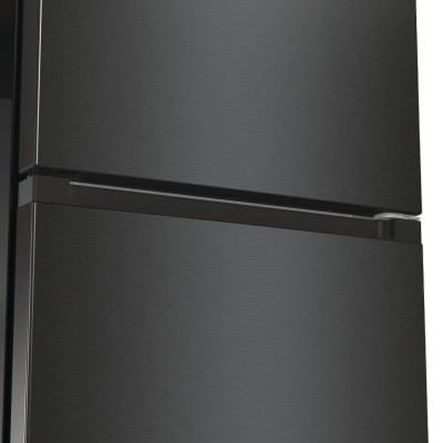 Холодильник з нижн. мороз. камерою Gorenje, 200х60х60см, 2 двері, 235( 96)л, А++, NoFrost+ , LED дисплей, Зона св-ті, чорний (NR Холодильник з нижн. мороз. камерою Gorenje, 200х60х60см, 2 двері, 235( 96)л, А++, NoFrost+ , LED дисплей, Зона св-ті, чорний (NR