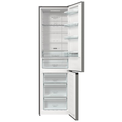Холодильник з нижн. мороз. камерою Gorenje, 200х60х60см, 2 двері, 235( 96)л, А++, Total NF , Зона св-ті, Зовн. Диспл (NRK6202AXL