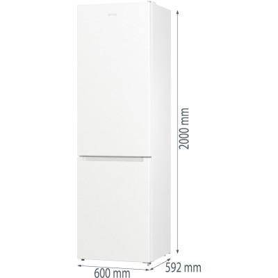 Холодильник з нижн. мороз. камерою Gorenje, 200х60х60см, 2 двері, 235(96)л, А++, NoFrost+, Зона св-ті, білий (NRK6202EW4) Холодильник з нижн. мороз. камерою Gorenje, 200х60х60см, 2 двері, 235(96)л, А++, NoFrost+, Зона св-ті, білий (NRK6202EW4)