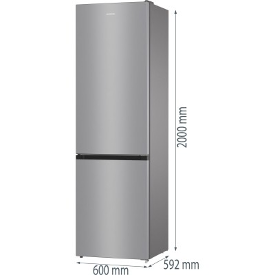 Холодильник з нижн. мороз. камерою Gorenje, 200х60х60см, 2 двері, 235(96)л, А++, NoFrost+, Зона св-ті, сірий (NRK6202ES4) Холодильник з нижн. мороз. камерою Gorenje, 200х60х60см, 2 двері, 235(96)л, А++, NoFrost+, Зона св-ті, сірий (NRK6202ES4)