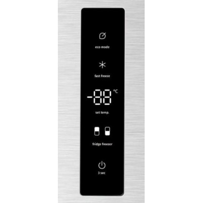 Холодильник з нижн. мороз. камерою Gorenje, 200х60х60см, 2 двері, 238(86)л, А+, NF+, Зона св-ті, Зовн. Дисп, Нерж. (NRK620FAXL4)