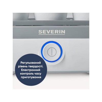 Яйцеварка Severin 420Вт, електр. керування , на 6 яєць, звуков., сигнал, пластик, білий (EK3164) Яйцеварка Severin 420Вт, електр. керування , на 6 яєць, звуков., сигнал, пластик, білий (EK3164)