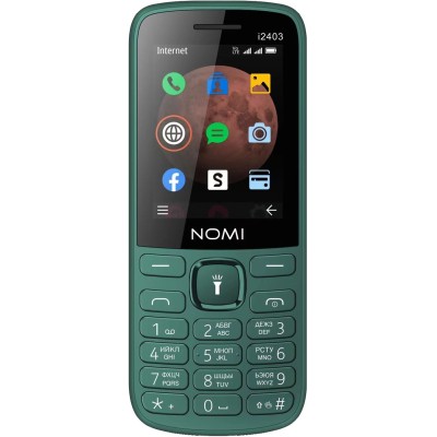 Телефон Nomi i2403 Dark/Green Телефон Nomi i2403 Dark/Green
