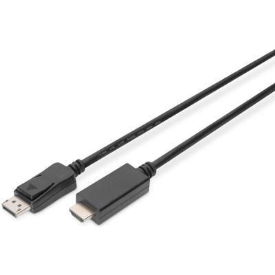 Кабель DIGITUS DisplayPort > HDMI (M/M), 2м, чорний (AK-340303-020-S) Кабель DIGITUS DisplayPort > HDMI (M/M), 2м, чорний (AK-340303-020-S)