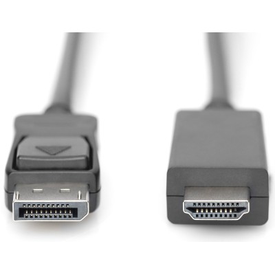 Кабель DIGITUS DisplayPort > HDMI (M/M), 2м, чорний (AK-340303-020-S) Кабель DIGITUS DisplayPort > HDMI (M/M), 2м, чорний (AK-340303-020-S)