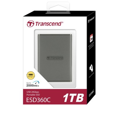 Портативний SSD Transcend 1TB USB 3.2 Gen 2x2 Type-C ESD360C Сірий (TS1TESD360C) Портативний SSD Transcend 1TB USB 3.2 Gen 2x2 Type-C ESD360C Сірий (TS1TESD360C)