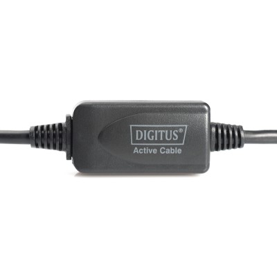 Подовжувач DIGITUS USB 2.0 Active Cable, A/M-A/F, 15м, чорний (DA-73101) Подовжувач DIGITUS USB 2.0 Active Cable, A/M-A/F, 15м, чорний (DA-73101)