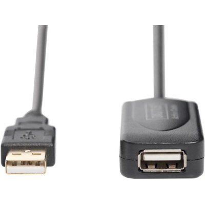 Подовжувач DIGITUS USB 2.0 Active Cable, A/M-A/F, 5м, чорний (DA-70130-4) Подовжувач DIGITUS USB 2.0 Active Cable, A/M-A/F, 5м, чорний (DA-70130-4)