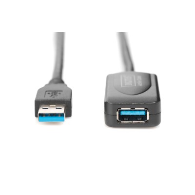 Подовжувач DIGITUS USB 3.0 Active Cable, A/M-A/F, 5м, чорний (DA-73104) Подовжувач DIGITUS USB 3.0 Active Cable, A/M-A/F, 5м, чорний (DA-73104)