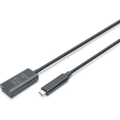 Подовжувач DIGITUS USB 3.2 Gen2 Active Cable 10G, C/M-A/F, 5м, чорний (DA-73113) Подовжувач DIGITUS USB 3.2 Gen2 Active Cable 10G, C/M-A/F, 5м, чорний (DA-73113)