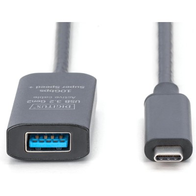 Подовжувач DIGITUS USB 3.2 Gen2 Active Cable 10G, C/M-A/F, 5м, чорний (DA-73113) Подовжувач DIGITUS USB 3.2 Gen2 Active Cable 10G, C/M-A/F, 5м, чорний (DA-73113)