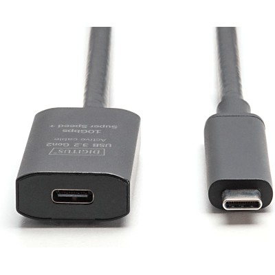 Подовжувач DIGITUS USB 3.2 Gen2 Active Cable 10G, C/M-C/F, 5м, чорний (DA-73112) Подовжувач DIGITUS USB 3.2 Gen2 Active Cable 10G, C/M-C/F, 5м, чорний (DA-73112)