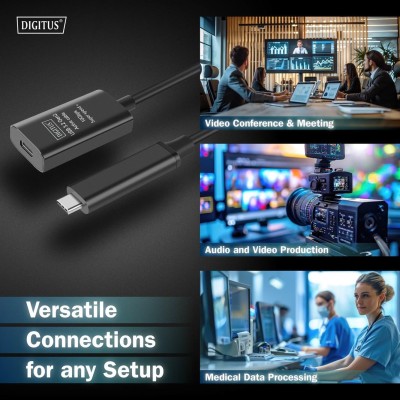 Подовжувач DIGITUS USB 3.2 Gen2 Active Cable 10G, C/M-C/F, 5м, чорний (DA-73112) Подовжувач DIGITUS USB 3.2 Gen2 Active Cable 10G, C/M-C/F, 5м, чорний (DA-73112)