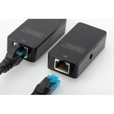 Подовжувач DIGITUS USB, USB 2.0, для використання з кабелем Cat5/5e/6 UTP, STP або SFT, до 50 м, чорний (DA-70141) Подовжувач DIGITUS USB, USB 2.0, для використання з кабелем Cat5/5e/6 UTP, STP або SFT, до 50 м, чорний (DA-70141)