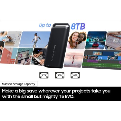 Портативний SSD Samsung 4TB USB 3.2 Gen 1 Type-C T5EVO Shield (MU-PH4T0S/EU) Портативний SSD Samsung 4TB USB 3.2 Gen 1 Type-C T5EVO Shield (MU-PH4T0S/EU)