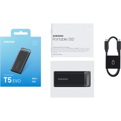 Портативний SSD Samsung 4TB USB 3.2 Gen 1 Type-C T5EVO Shield (MU-PH4T0S/EU) Портативний SSD Samsung 4TB USB 3.2 Gen 1 Type-C T5EVO Shield (MU-PH4T0S/EU)