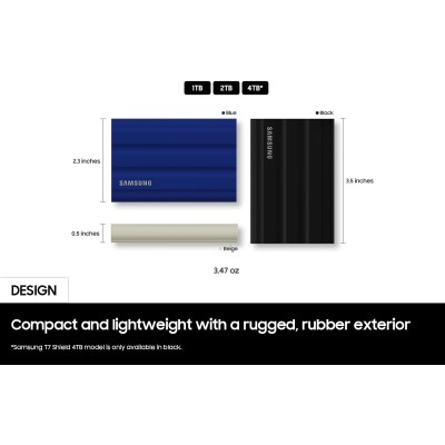 Портативний SSD Samsung 4TB USB 3.2 Gen 2 Type-C T7 Shield (MU-PE4T0S/EU) Портативний SSD Samsung 4TB USB 3.2 Gen 2 Type-C T7 Shield (MU-PE4T0S/EU)
