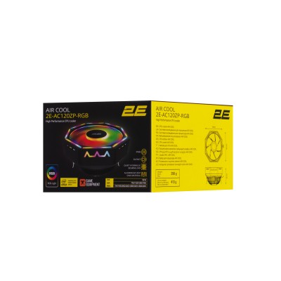 Процесорний кулер 2E GAMING Air Cool AC120ZP RGB, LGA1851, 1700, 1200, 115x, 775, AM5, AM4, AM3, AM3+, AM2, AM2+, FM2, FM1, 4pin Процесорний кулер 2E GAMING Air Cool AC120ZP RGB, LGA1851, 1700, 1200, 115x, 775, AM5, AM4, AM3, AM3+, AM2, AM2+, FM2, FM1, 4pin
