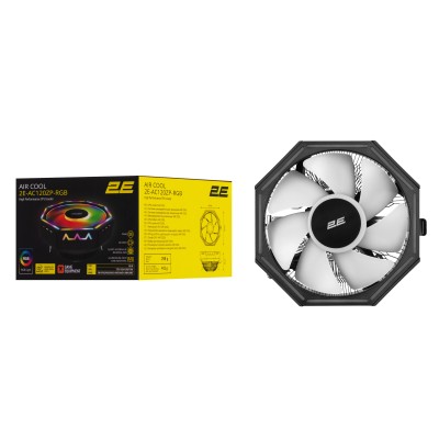 Процесорний кулер 2E GAMING Air Cool AC120ZP RGB, LGA1851, 1700, 1200, 115x, 775, AM5, AM4, AM3, AM3+, AM2, AM2+, FM2, FM1, 4pin Процесорний кулер 2E GAMING Air Cool AC120ZP RGB, LGA1851, 1700, 1200, 115x, 775, AM5, AM4, AM3, AM3+, AM2, AM2+, FM2, FM1, 4pin