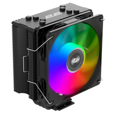 Процесорний кулер 2E GAMING Air Cool ACN120B-ARGB, LGA1851, 1700, 1200, 115x, 1366, AM5, AM4, AM3, AM3+, 4pin PWM, 3pin +5VARGB, Процесорний кулер 2E GAMING Air Cool ACN120B-ARGB, LGA1851, 1700, 1200, 115x, 1366, AM5, AM4, AM3, AM3+, 4pin PWM, 3pin +5VARGB,