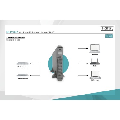 Силовий блок ДБЖ DIGITUS 10kVA/10kW, RTU2, LCD, RS232, USB, Hardwire In/Out (DN-170107) Силовий блок ДБЖ DIGITUS 10kVA/10kW, RTU2, LCD, RS232, USB, Hardwire In/Out (DN-170107)