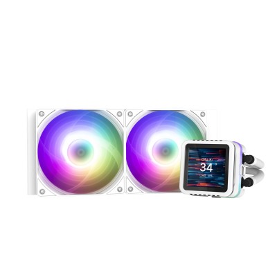 Система рідинного оxолодження Zalman Alpha 2DS A24 ARGB, LGA1851, 1700, 1200, 115x, AM5, AM4, TDP 320W, білий