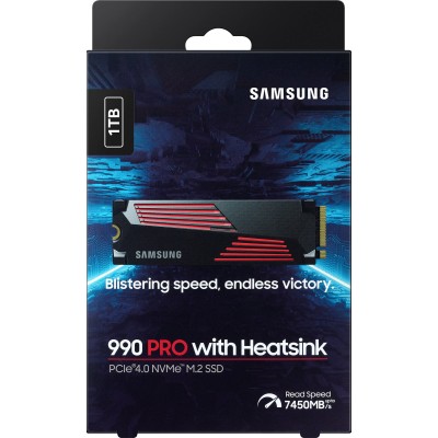 Твердотільний запам’ятовувальний пристрій накопичувач (SSD) G4 M.2 NVME 1TB W/HS 990 PRO MZ-V9P1T0CW SAMSUNG Твердотільний запам’ятовувальний пристрій накопичувач (SSD) G4 M.2 NVME 1TB W/HS 990 PRO MZ-V9P1T0CW SAMSUNG