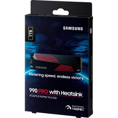 Твердотільний запам’ятовувальний пристрій накопичувач (SSD) G4 M.2 NVME 1TB W/HS 990 PRO MZ-V9P1T0CW SAMSUNG Твердотільний запам’ятовувальний пристрій накопичувач (SSD) G4 M.2 NVME 1TB W/HS 990 PRO MZ-V9P1T0CW SAMSUNG