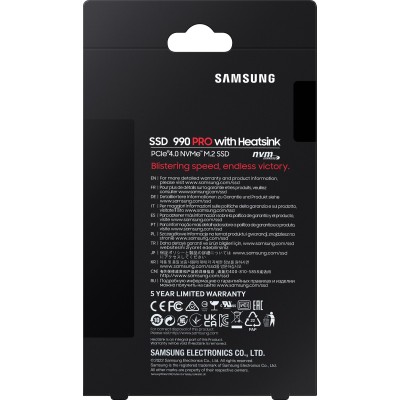Твердотільний запам’ятовувальний пристрій накопичувач (SSD) G4 M.2 NVME 1TB W/HS 990 PRO MZ-V9P1T0CW SAMSUNG Твердотільний запам’ятовувальний пристрій накопичувач (SSD) G4 M.2 NVME 1TB W/HS 990 PRO MZ-V9P1T0CW SAMSUNG