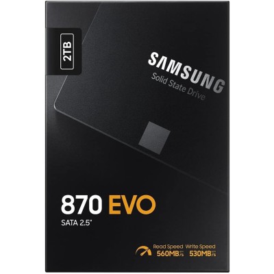 Твердотільний запам’ятовувальний пристрій накопичувач (SSD) SATA2.5" 2TB 6GB/S 870 EVO MZ-77E2T0B/EU SAMSUNG Твердотільний запам’ятовувальний пристрій накопичувач (SSD) SATA2.5" 2TB 6GB/S 870 EVO MZ-77E2T0B/EU SAMSUNG
