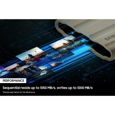 Твердотільний запам’ятовувальний пристрій накопичувач (SSD) USB3.1 1TB EXT. SHIELD T7 MU-PE1T0S/EU SAMSUNG Твердотільний запам’ятовувальний пристрій накопичувач (SSD) USB3.1 1TB EXT. SHIELD T7 MU-PE1T0S/EU SAMSUNG