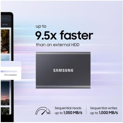 Твердотільний запам’ятовувальний пристрій накопичувач (SSD) USB3.2 4TB EXT. T7 MU-PC4T0T/WW SAMSUNG Твердотільний запам’ятовувальний пристрій накопичувач (SSD) USB3.2 4TB EXT. T7 MU-PC4T0T/WW SAMSUNG
