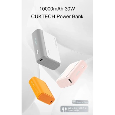 Power Bank CUKTECH PB100 10000 mAh 30W 1C1A помаранчевий Power Bank CUKTECH PB100 10000 mAh 30W 1C1A помаранчевий