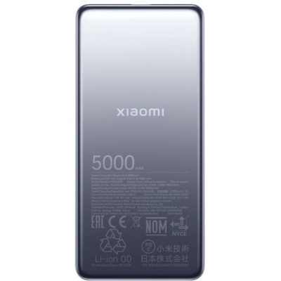 Power Bank Xiaomi 5000mAh Ultra Slim 18W GL (BHR9535GL) сірий
