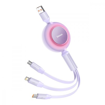 Кабель Baseus Bright Mirror 2 Series 3-in-1 (Micro USB+Lightning+Type-C) 66W (1.1m) CAMJ010106 Green Кабель Baseus Bright Mirror 2 Series 3-in-1 (Micro USB+Lightning+Type-C) 66W (1.1m) CAMJ010106 Green