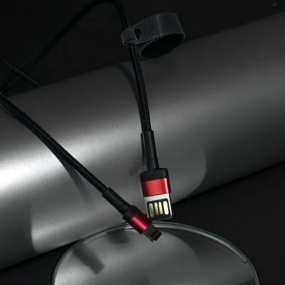 Кабель Baseus Cafule Light. SE 2.4A 1м (CALKLF-G91) Red/Black Кабель Baseus Cafule Light. SE 2.4A 1м (CALKLF-G91) Red/Black