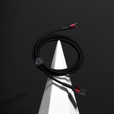 Кабель Baseus Cafule Light. SE 2.4A 1м (CALKLF-G91) Red/Black Кабель Baseus Cafule Light. SE 2.4A 1м (CALKLF-G91) Red/Black