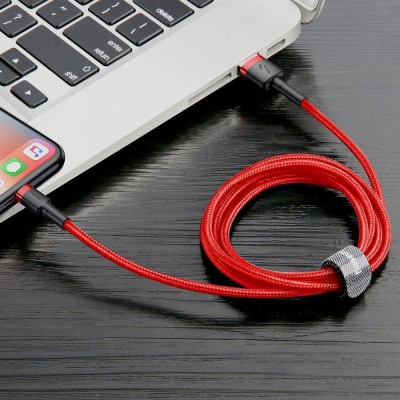 Кабель Baseus Cafule Lightning (CALKLF-AG1) Grey/Black 0.5m