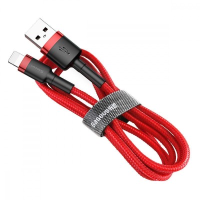 Кабель Baseus Cafule Lightning (CALKLF-AG1) Grey/Black 0.5m