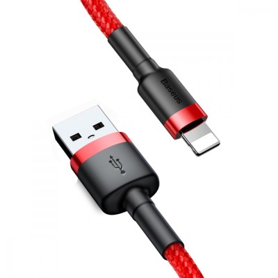 Кабель Baseus Cafule Lightning (CALKLF-AG1) Grey/Black 0.5m