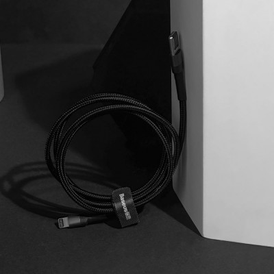 Кабель Baseus Cafule Lightning (CALKLF-GG1) Grey/Black 1m Кабель Baseus Cafule Lightning (CALKLF-GG1) Grey/Black 1m