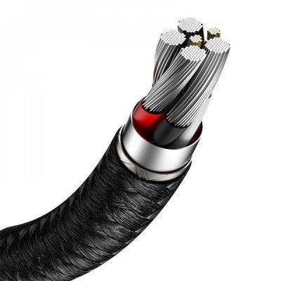 Кабель Baseus Cafule Metal Data Type-C 66W (0.25m) (CAKF000001) Black Кабель Baseus Cafule Metal Data Type-C 66W (0.25m) (CAKF000001) Black
