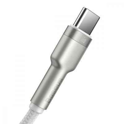Кабель Baseus Cafule Metal Data Type-C 66W (2m) CAKF000202 White Кабель Baseus Cafule Metal Data Type-C 66W (2m) CAKF000202 White