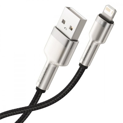 Кабель Baseus Cafule Metal Lightning 2.4A (0.25m) CALJK-01 Black Кабель Baseus Cafule Metal Lightning 2.4A (0.25m) CALJK-01 Black