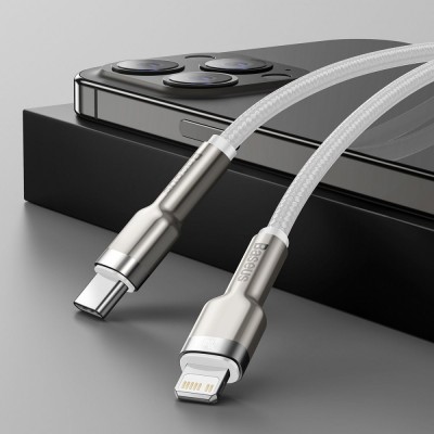 Кабель Baseus Cafule Metal Type-C To Lightning PD 20W (CATLJK-A01) Black 1m Кабель Baseus Cafule Metal Type-C To Lightning PD 20W (CATLJK-A01) Black 1m