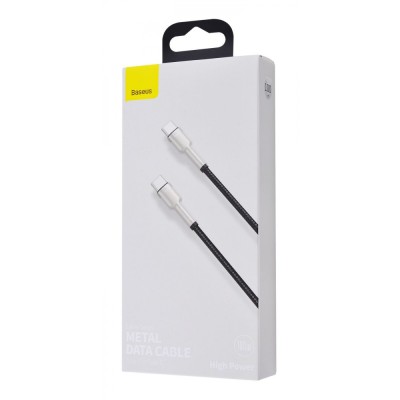 Кабель Baseus Cafule Metal Type-C To Type-C 100W (CATJK-C02) White 1m Кабель Baseus Cafule Metal Type-C To Type-C 100W (CATJK-C02) White 1m