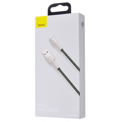 Кабель Baseus Cafule Series Metal Data USB кабель USB to IP 2.4A 2m (CALJK-B02) White Кабель Baseus Cafule Series Metal Data USB кабель USB to IP 2.4A 2m (CALJK-B02) White