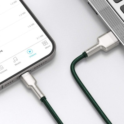 Кабель Baseus Cafule Series Metal Data USB кабель USB to IP 2.4A 2m (CALJK-B02) White Кабель Baseus Cafule Series Metal Data USB кабель USB to IP 2.4A 2m (CALJK-B02) White